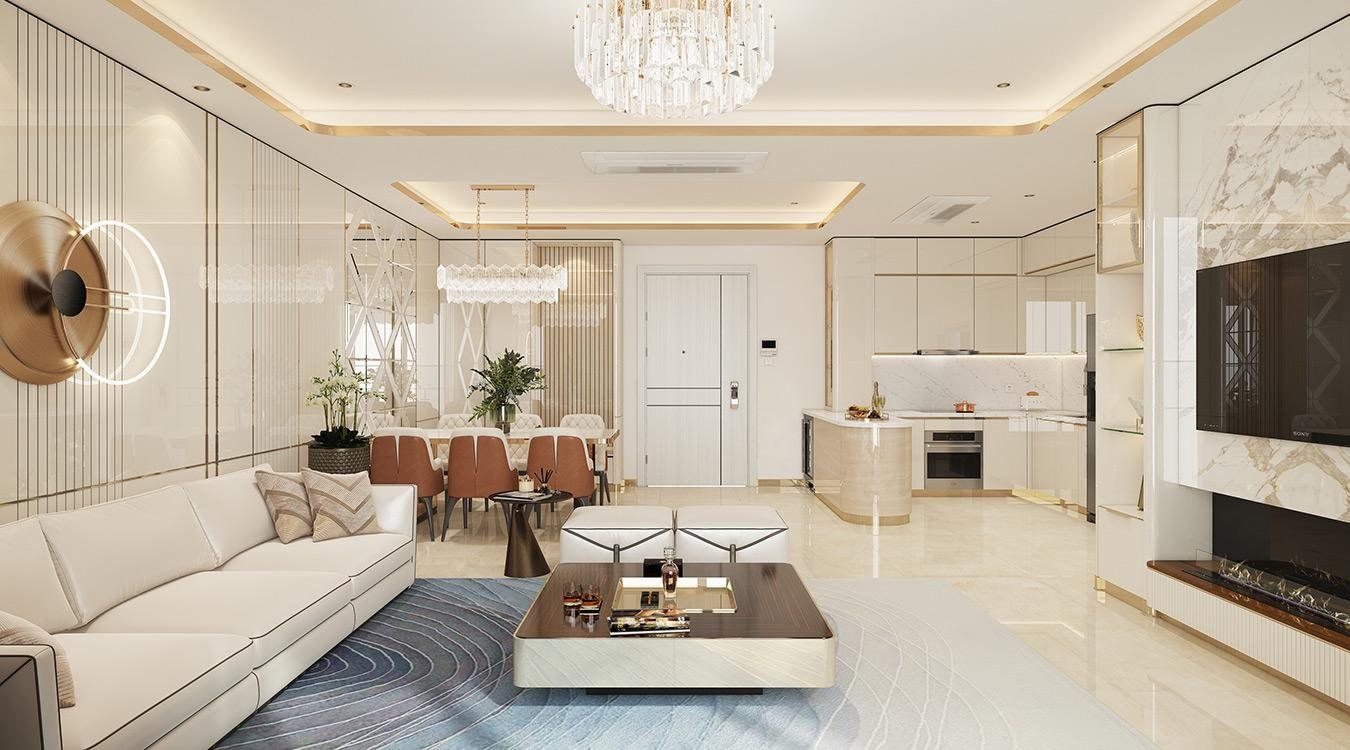 Căn hộ mẫu Diamond Sky: Modern và Neoclassic