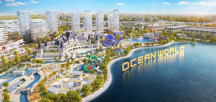 Phối cảnh công viên Ocean World tại Khu đô thị Vạn Phúc City